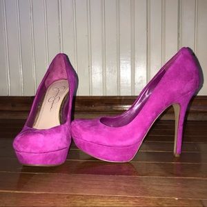 Jessica Simpson size 6 1/2 pink suede heels!